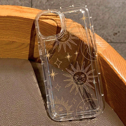 Sun Moon Stars Transparent Phone Case