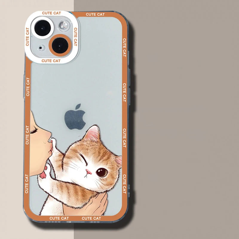 Funny Cute Cartoon Cat Phone Case