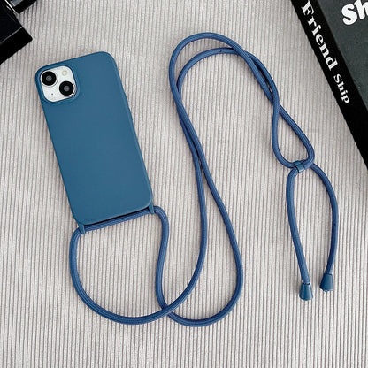 Crossbody Lanyard Cord Liquid Silicone Phone Case