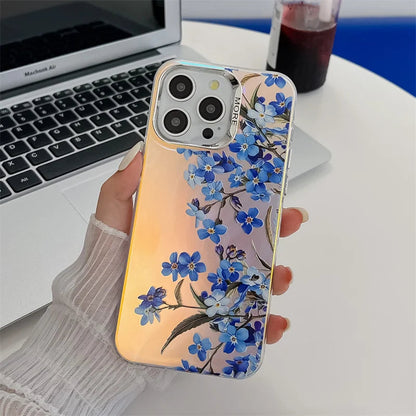 Laser Flower Luxury Electroplated Phone Case