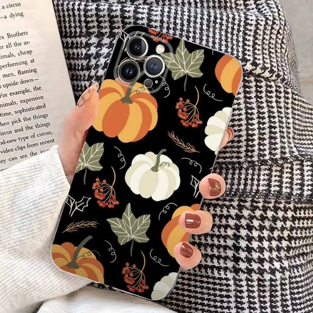 Leaves Fall Fox Pumpkin Halloween Phone Case