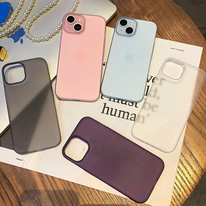 Slim Matte Translucent Bumper Back Phone Case