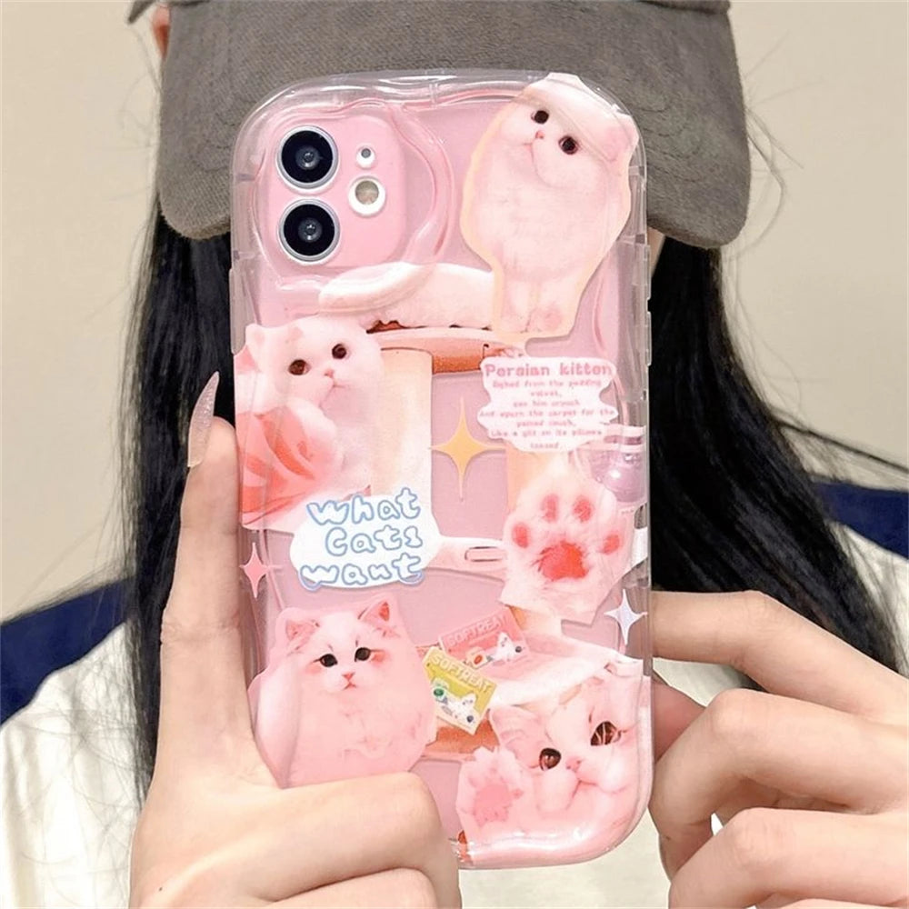 Lovely Cat Pink Phone Case