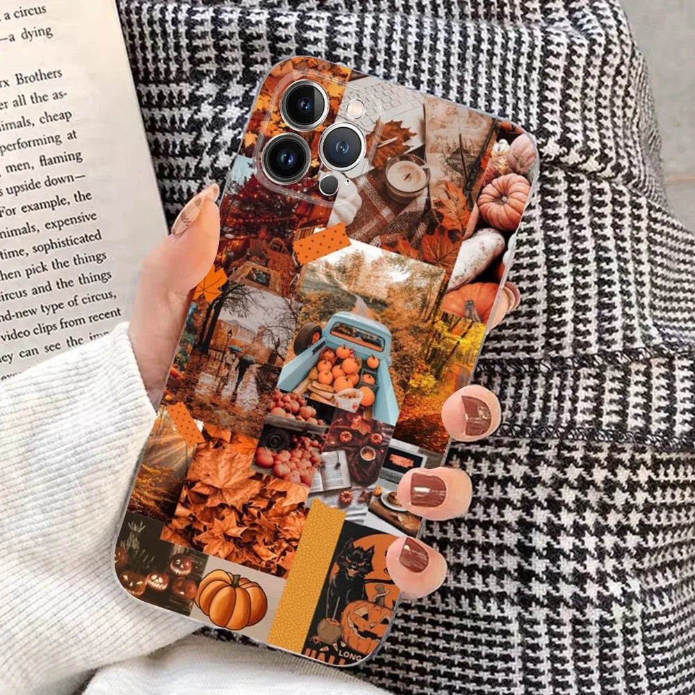 Leaves Fall Fox Pumpkin Halloween Phone Case