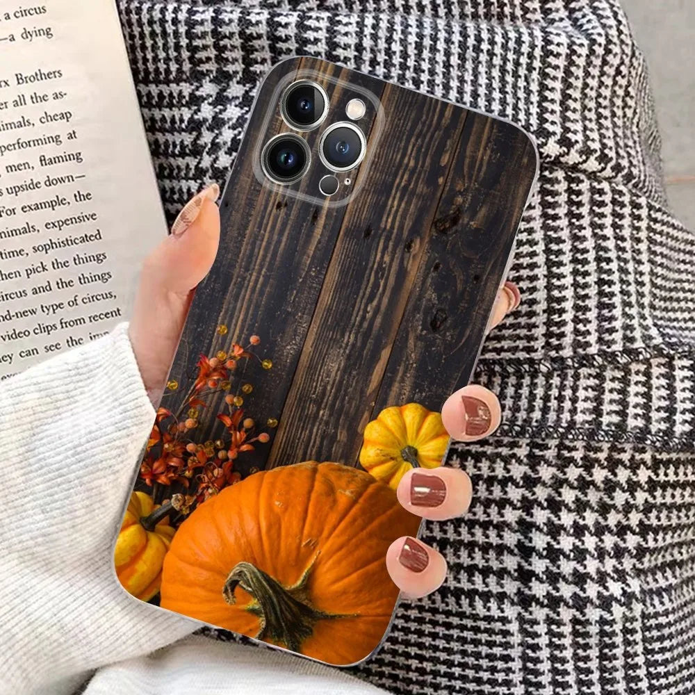 Leaves Fall Fox Pumpkin Halloween Phone Case