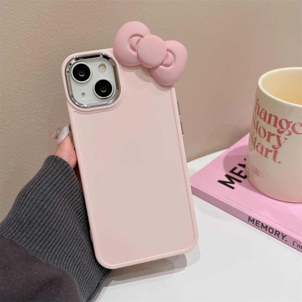 Cute 3D Bow Cartoon Silicone Soft Phone Case