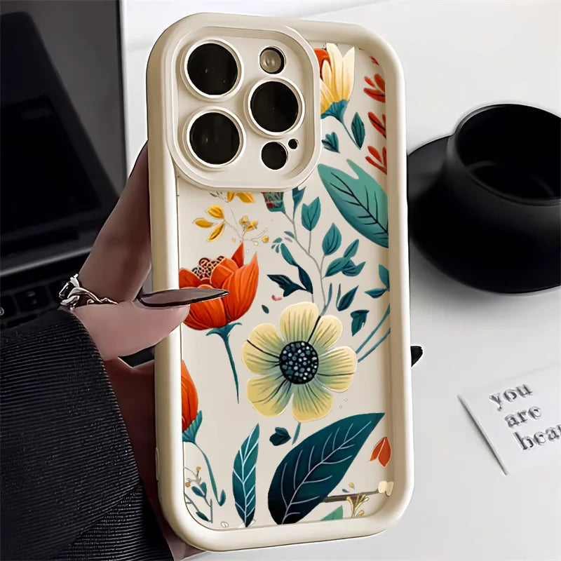 Floral Shockproof Cover Phone Case