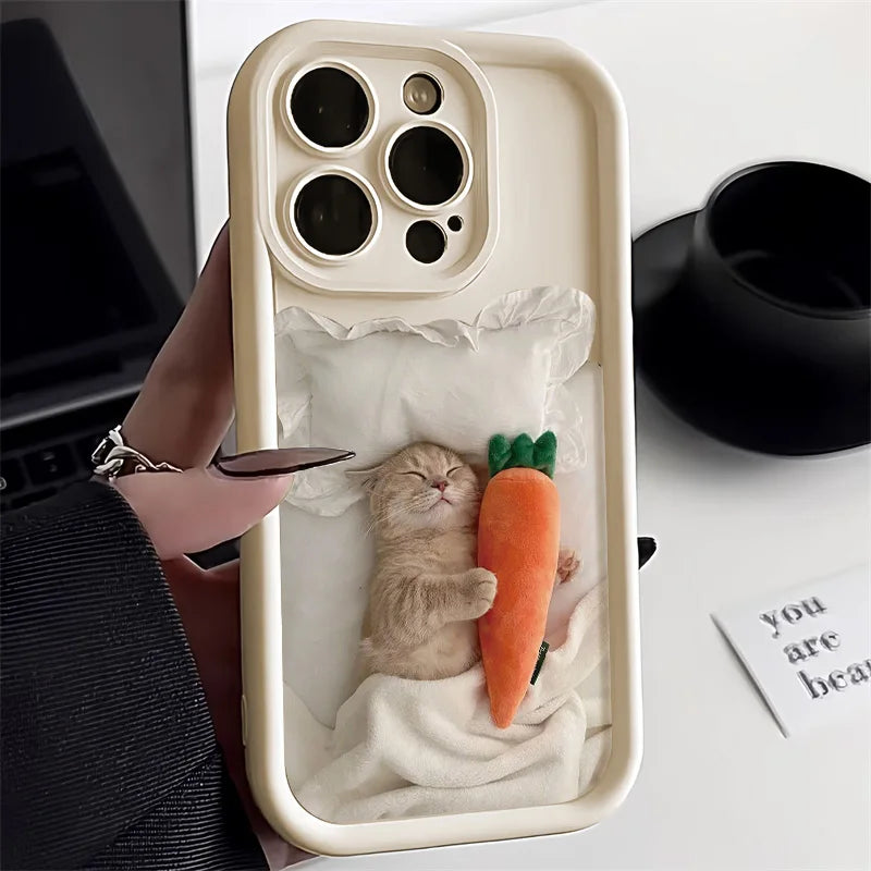 Cute Sleeping Cat Phone Case