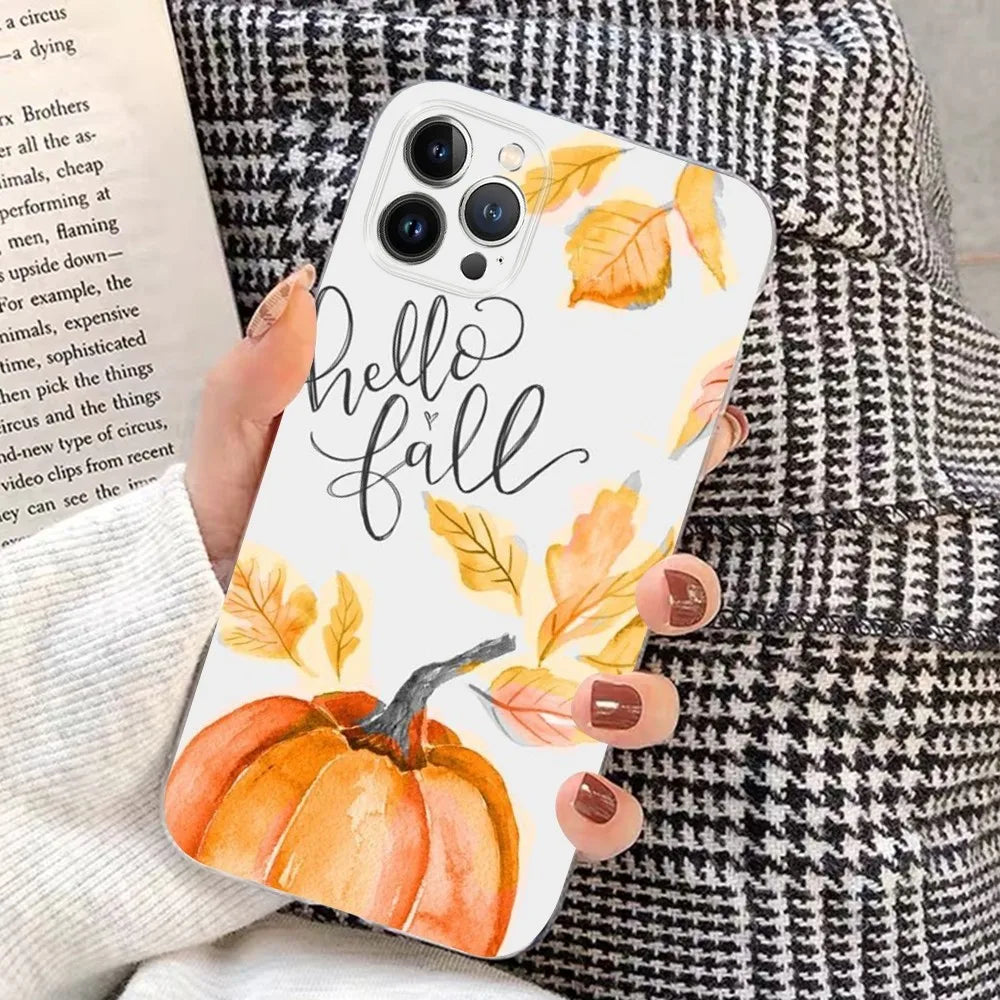 Leaves Fall Fox Pumpkin Halloween Phone Case