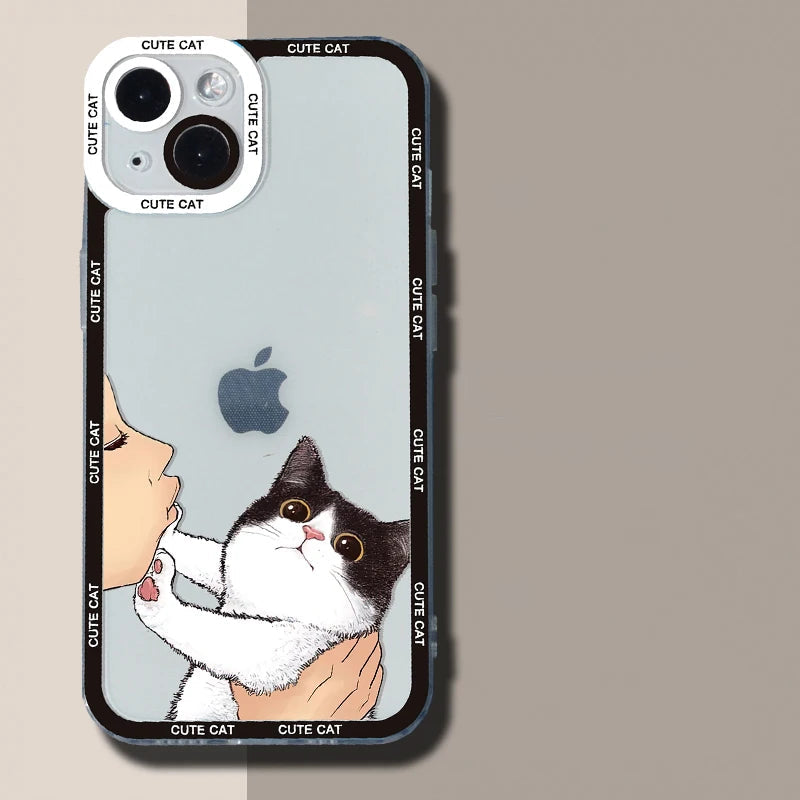 Funny Cute Cartoon Cat Phone Case