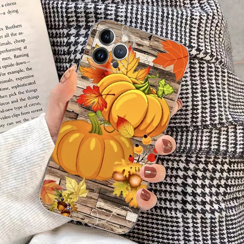 Leaves Fall Fox Pumpkin Halloween Phone Case